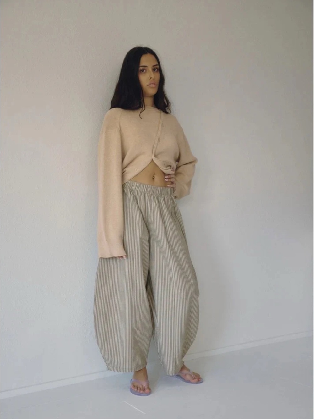Boheme Striped Barrel Pant